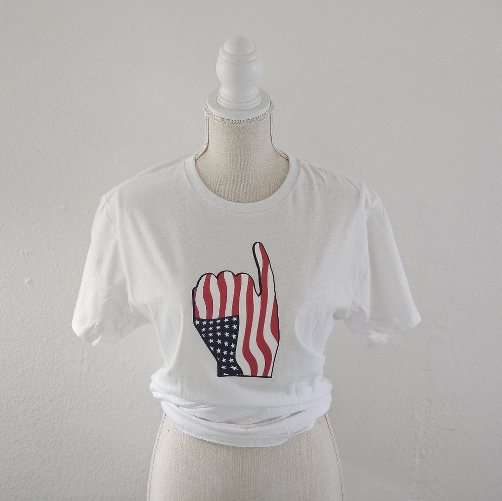 Donald Trump American Flag Pinky T-Shirt